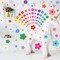 288 Pcs Y2k Cute Flowers Wall Sticker Colorful Floral Wall Decal Vinyl Peel and Stick Preppy Hippie Stickers Aesthetic Wall Flowers Wall Decor for Nursery Bedroom(9.1 x 11.4 Inch,Bright Colors)